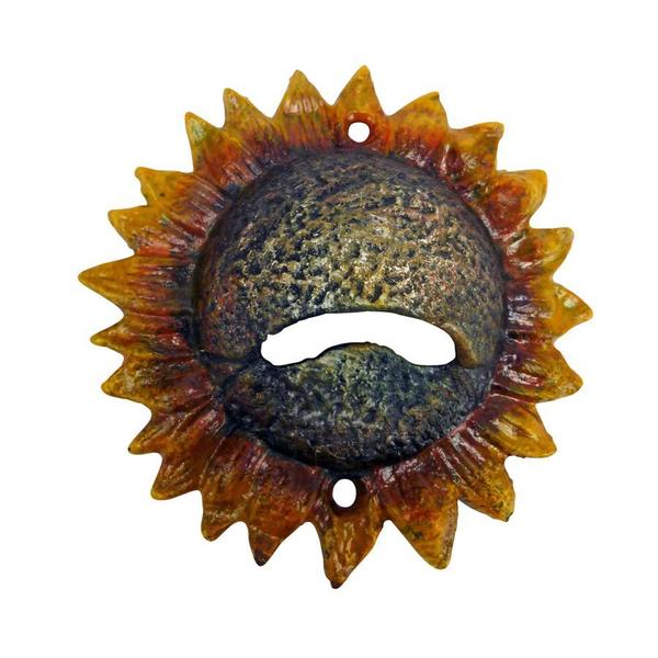 Design Toscano Sunny Sunflower Cast Iron Bottle Opener, PK 2 SP91061
